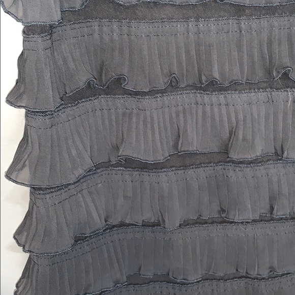 Fun Ruffled Grey Dress - Picture 2 of 3